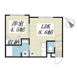 ウミナリエ(1LDK/2階)の間取り写真