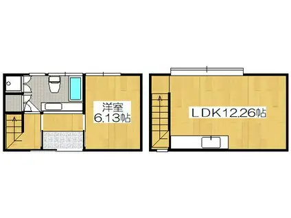 NEKOTO山科安朱(1LDK/1階)の間取り写真