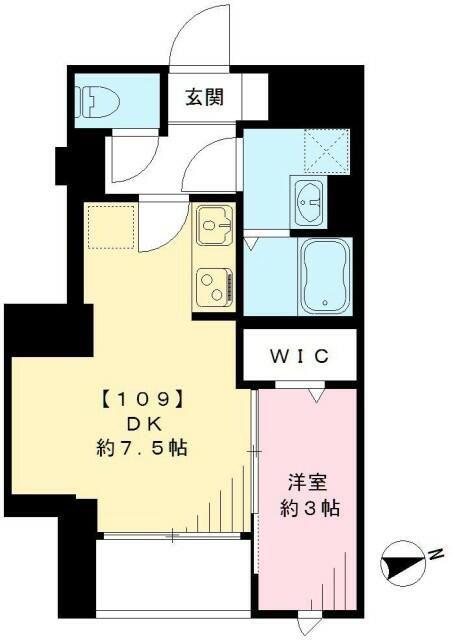 スマート・グラン 荻窪(1DK/1階)の間取り写真