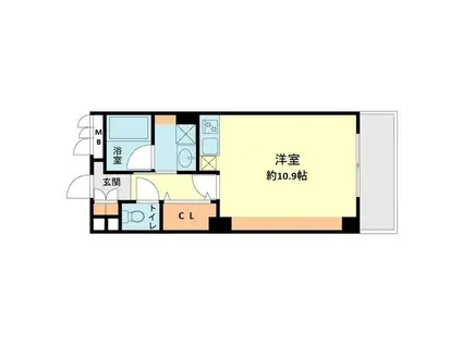 アシュラン アパルトI・II(ワンルーム/2階)の間取り写真