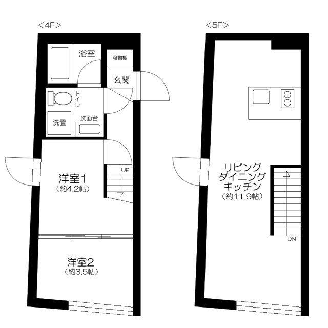 TRIAS321(2LDK/4階)の間取り写真