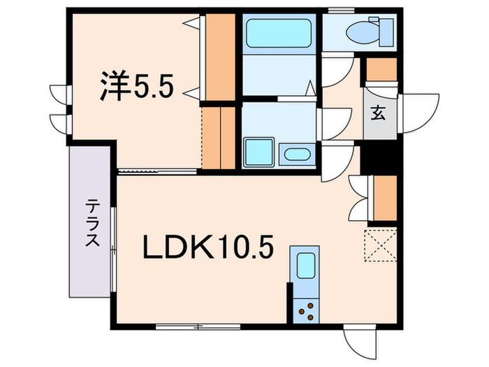 グランロード祐天寺(1LDK/1階)の間取り写真