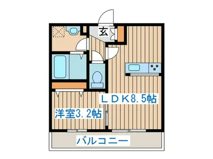 スカイタウンC棟(1LDK/1階)の間取り写真