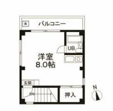 エヌエフ牡丹町(1K/3階)の間取り写真