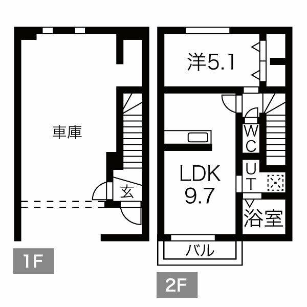 グレース ツカサ(1LDK/1階)の間取り写真