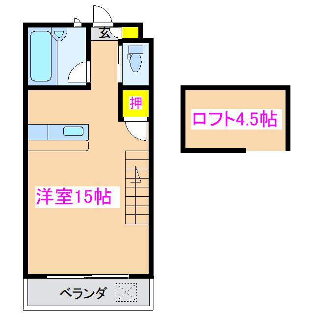 マンションFBC(ワンルーム/2階)の間取り写真