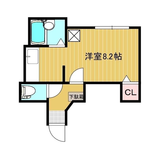 リバティ常盤(ワンルーム/4階)の間取り写真