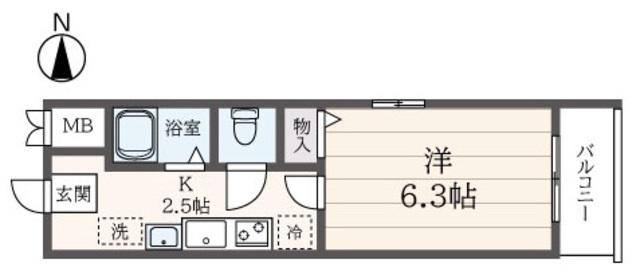 エクセレント神楽坂(1K/3階)の間取り写真