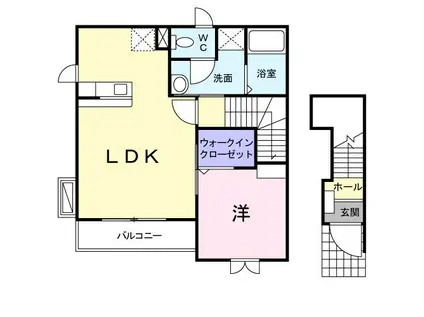 メゾン・ド・ソレイユ(1LDK/2階)の間取り写真