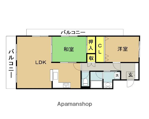 パークコート老松(2LDK/4階)の間取り写真