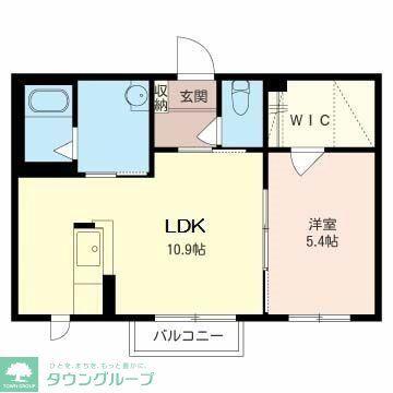シャングリラ(1LDK/2階)の間取り写真