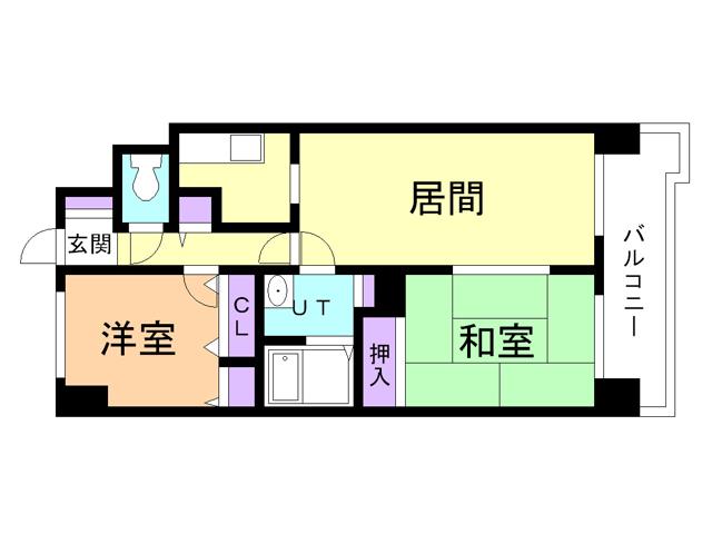 ティアラ高砂ハイツ(2LDK/1階)の間取り写真