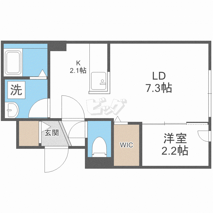 FARANDOLE HIRAGISHI PRIME(1LDK/4階)の間取り写真