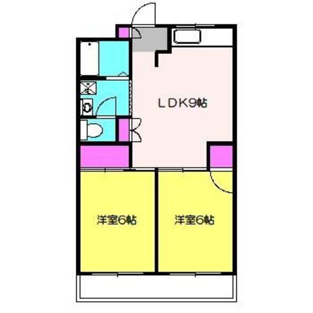 ヴィレッジ・コンフォート(2LDK/3階)の間取り写真