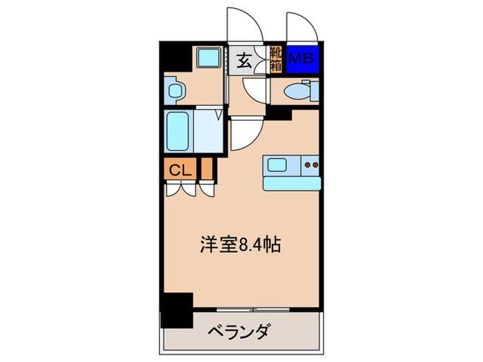 エスリード烏丸五条駅前(ワンルーム/3階)の間取り写真