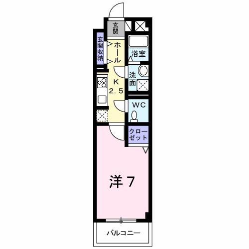 オーガスタ KTIII(1K/3階)の間取り写真