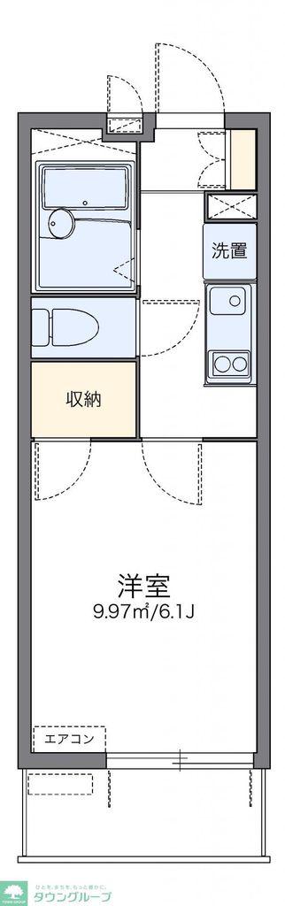 レオパレスNEXTII(1K/2階)の間取り写真