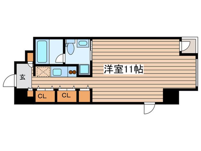 N.S.ZEAL泉(ワンルーム/10階)の間取り写真
