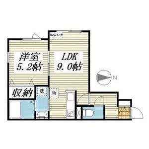 SAPHIR信濃(1LDK/1階)の間取り写真