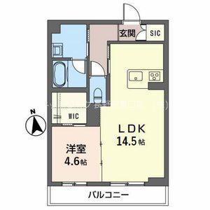シャーメゾン マーガレット(1LDK/1階)の間取り写真
