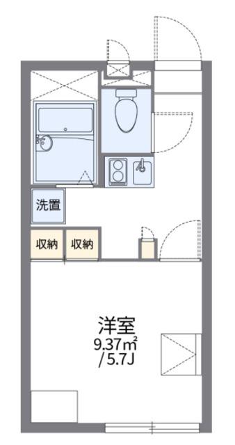 レオパレスM&S(1K/2階)の間取り写真