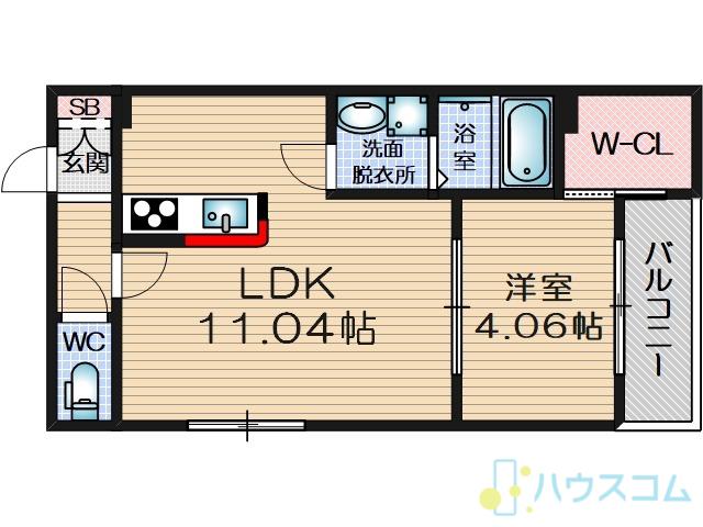 イル・フィオーレ一津屋(1LDK/3階)の間取り写真