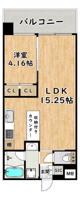 プレジオ御幣島ASIAN(1LDK/7階)の間取り写真