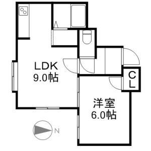 アイコート10(1LDK/2階)の間取り写真