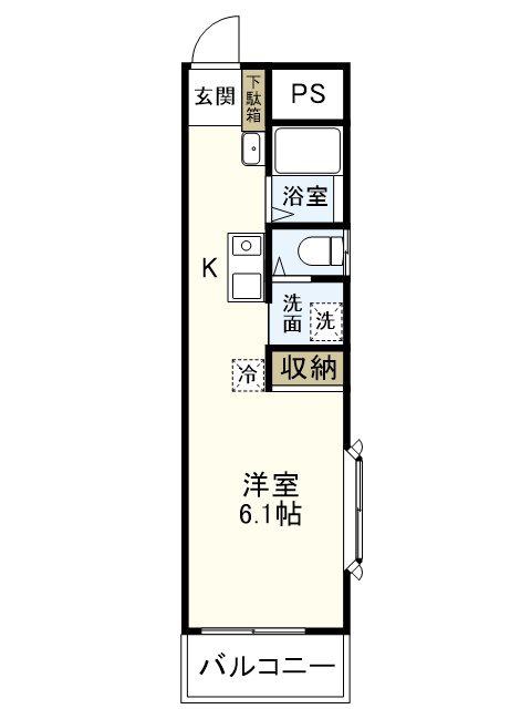 LAVIE戸塚(ワンルーム/2階)の間取り写真