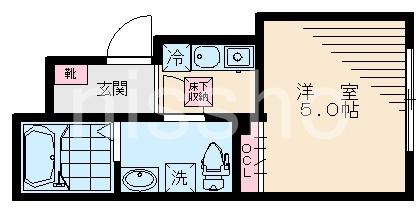 PADDOCK府中本町(ワンルーム/1階)の間取り写真