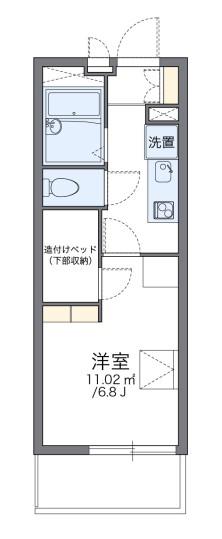 レオパレスアズサ(1K/3階)の間取り写真