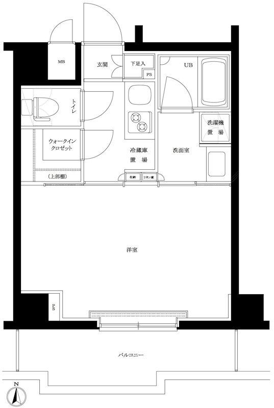 ルーブル亀戸天神前(1K/4階)の間取り写真