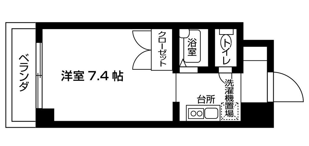 パアチ三好ヶ丘(ワンルーム/3階)の間取り写真