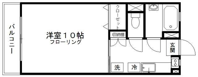桜マンション(1K/5階)の間取り写真