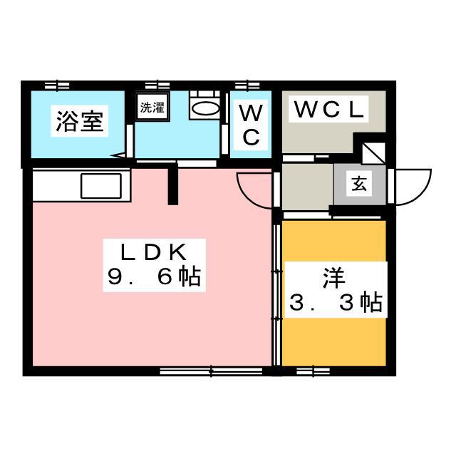 フローレス祐(1LDK/1階)の間取り写真
