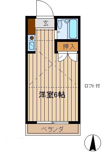 TCハイツ(1K/2階)の間取り写真
