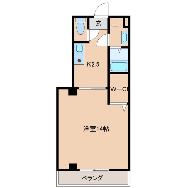 エイブルファイン(1K/3階)の間取り写真