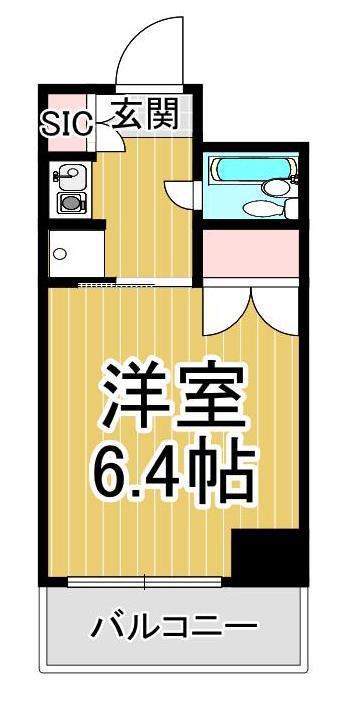 コスモ亀有V(1K/10階)の間取り写真