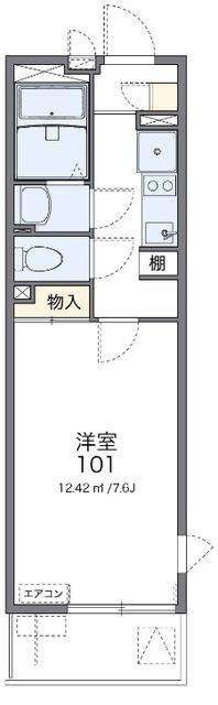 レオネクストハロー北浦和(1K/1階)の間取り写真