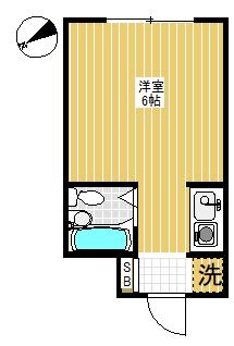 トキワマンション(ワンルーム/2階)の間取り写真