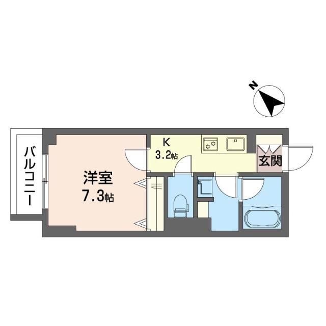 市原市八幡シャーメゾン(1K/2階)の間取り写真