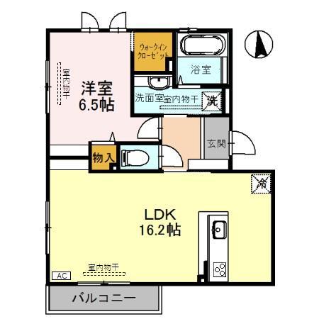 サザンピース(1LDK/3階)の間取り写真