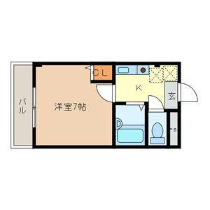 JC PARKみずほ台(1K/2階)の間取り写真