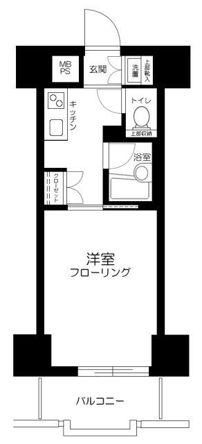 ルーブル大井町弐番館(1K/3階)の間取り写真