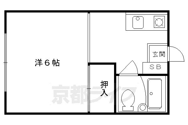コムホート27(ワンルーム/1階)の間取り写真