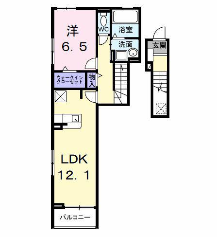 エススタイル リュクス(1LDK/2階)の間取り写真