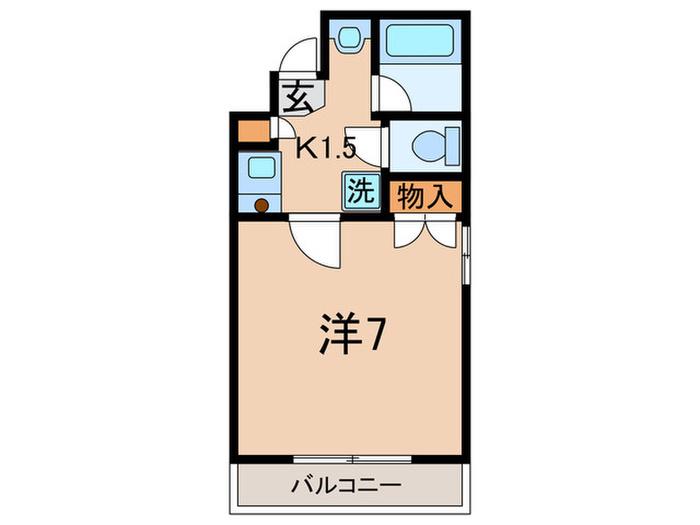 ARESE DUE(1K/3階)の間取り写真