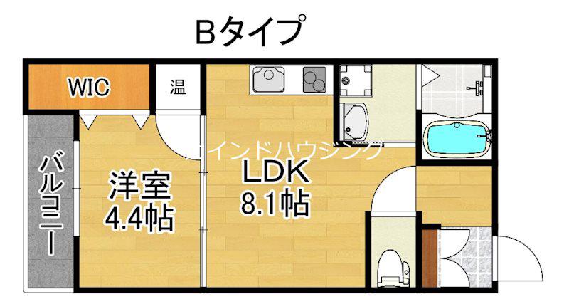 FメゾンコーストII(1LDK/2階)の間取り写真