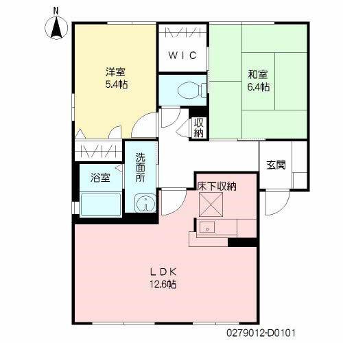 メゾン・グレース  D棟(2LDK/2階)の間取り写真
