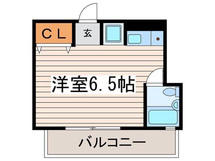 グリーンフラッツ成城(ワンルーム/2階)の間取り写真